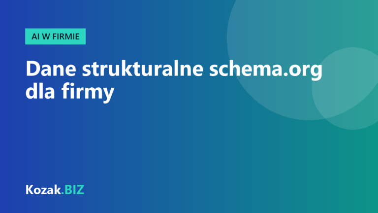 Dane strukturalne schema.org dla firmy – czym są i jak pomagają w Google i w AI